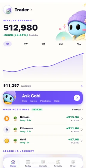 The Gobi home screen